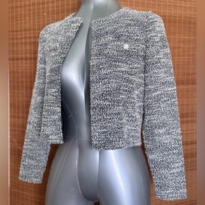 89th & Madison Black and White Textured Blazer